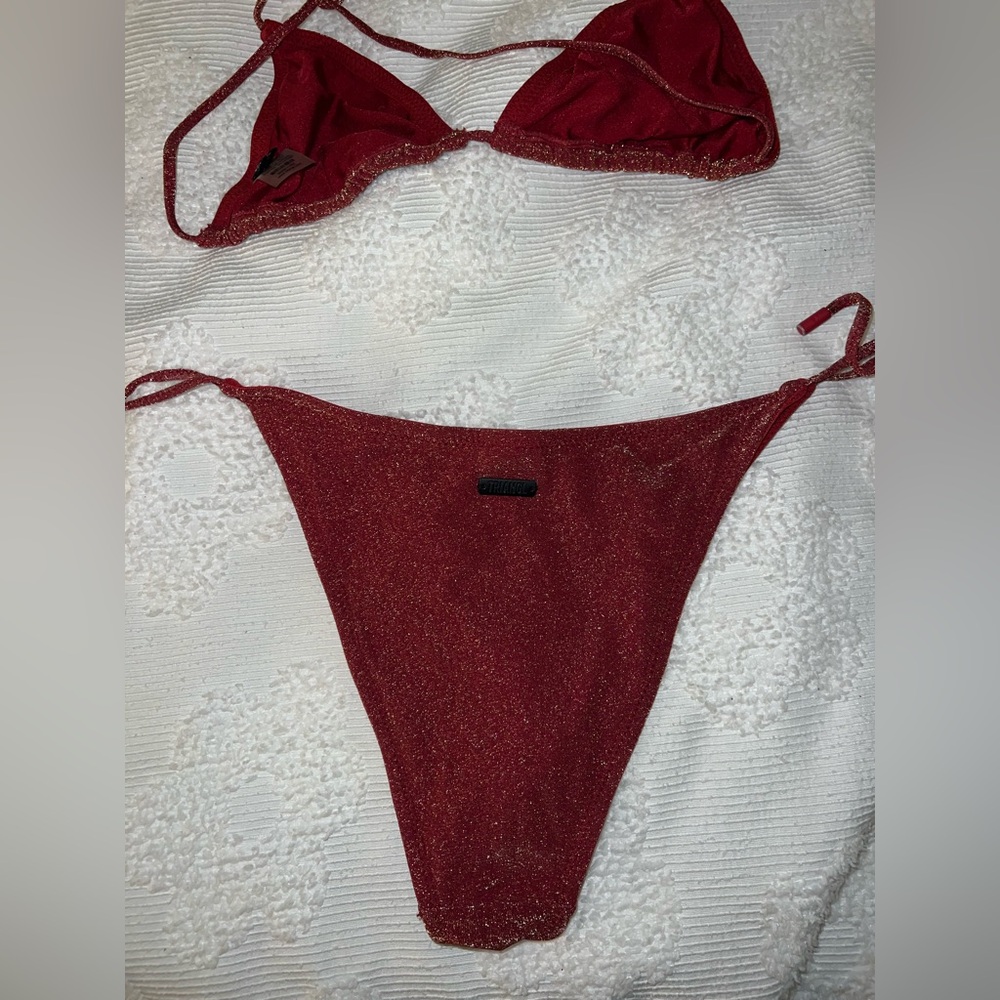 Triangl Red Sparkly Bikini Set - Picture 7 of 7